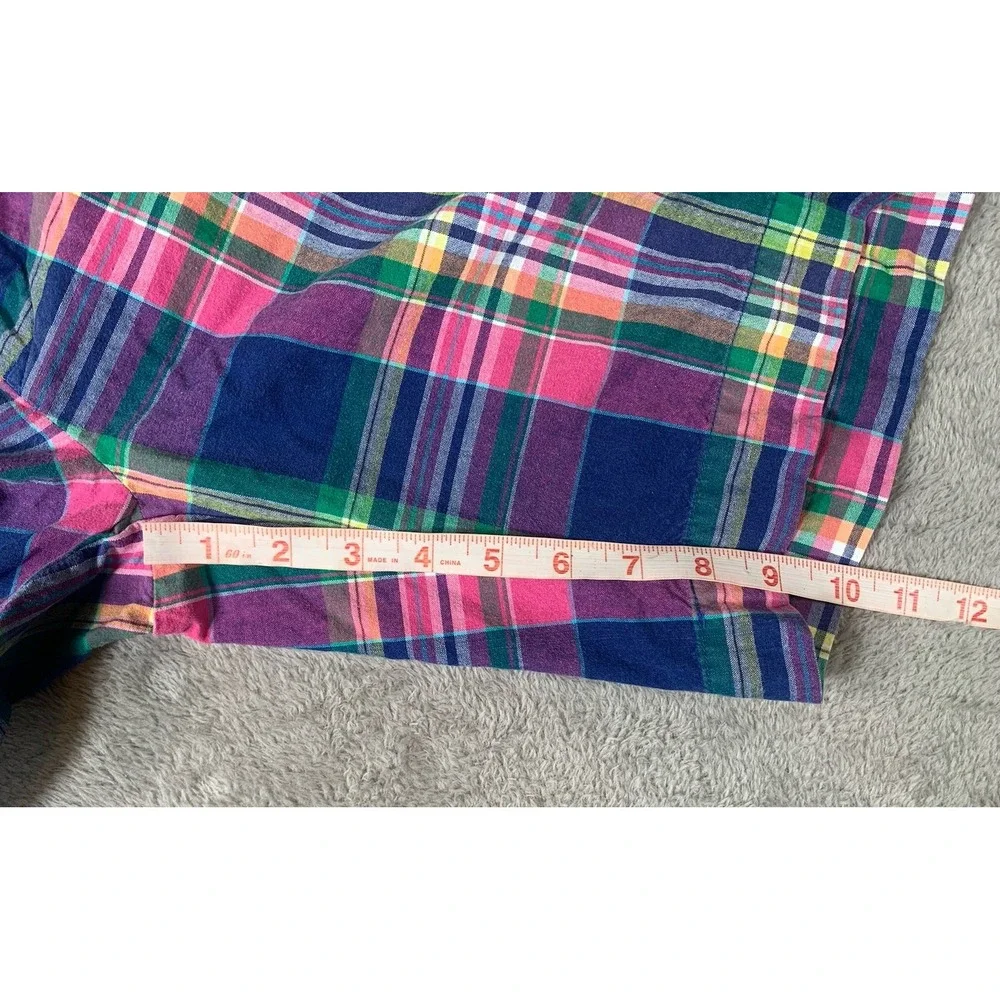 Polo Ralph Lauren Shorts Men's 32 Blue Pink India Madras Plaid 9